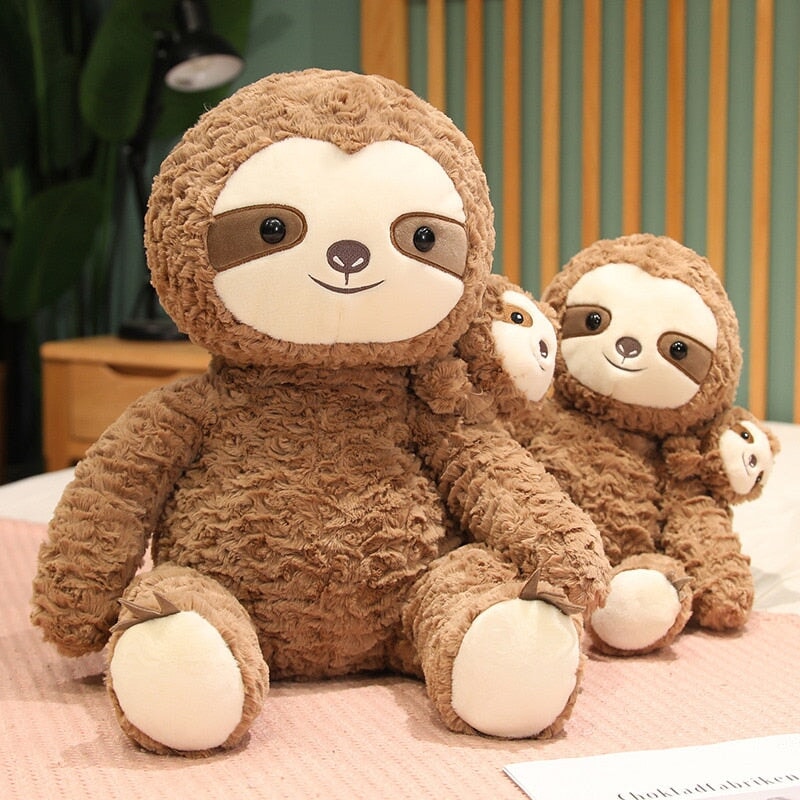Cocoa and Boo the Fluffy Sloth Plushie - Kawaiies - Adorable - Cute - Plushies - Plush - Kawaii