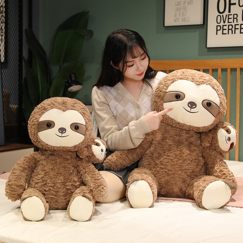 Cocoa and Boo the Fluffy Sloth Plushie - Kawaiies - Adorable - Cute - Plushies - Plush - Kawaii