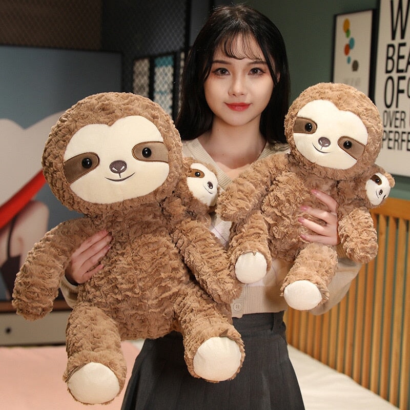 Cocoa and Boo the Fluffy Sloth Plushie - Kawaiies - Adorable - Cute - Plushies - Plush - Kawaii