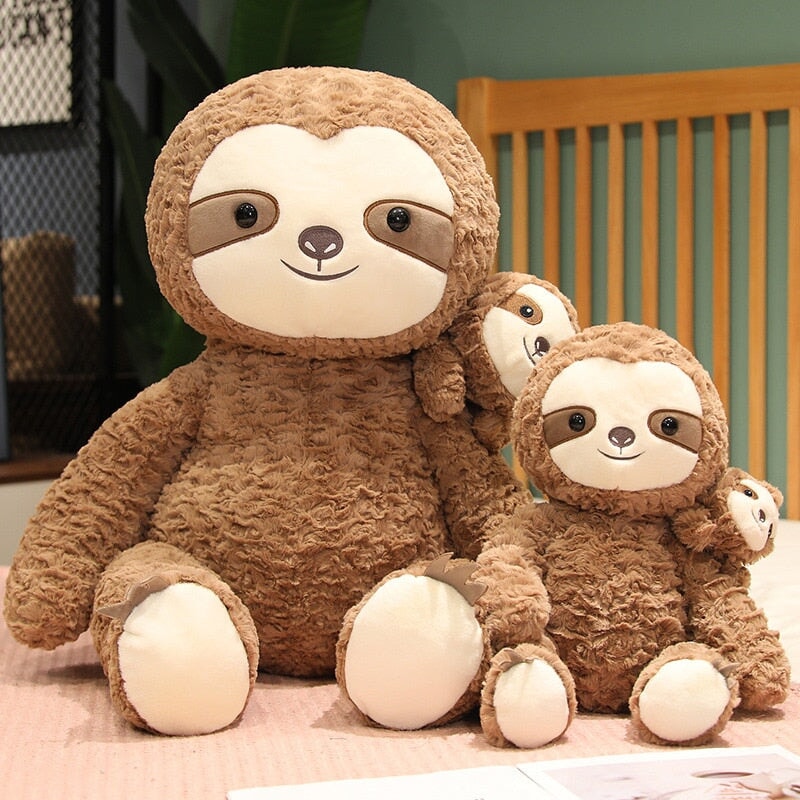 Cocoa and Boo the Fluffy Sloth Plushie - Kawaiies - Adorable - Cute - Plushies - Plush - Kawaii