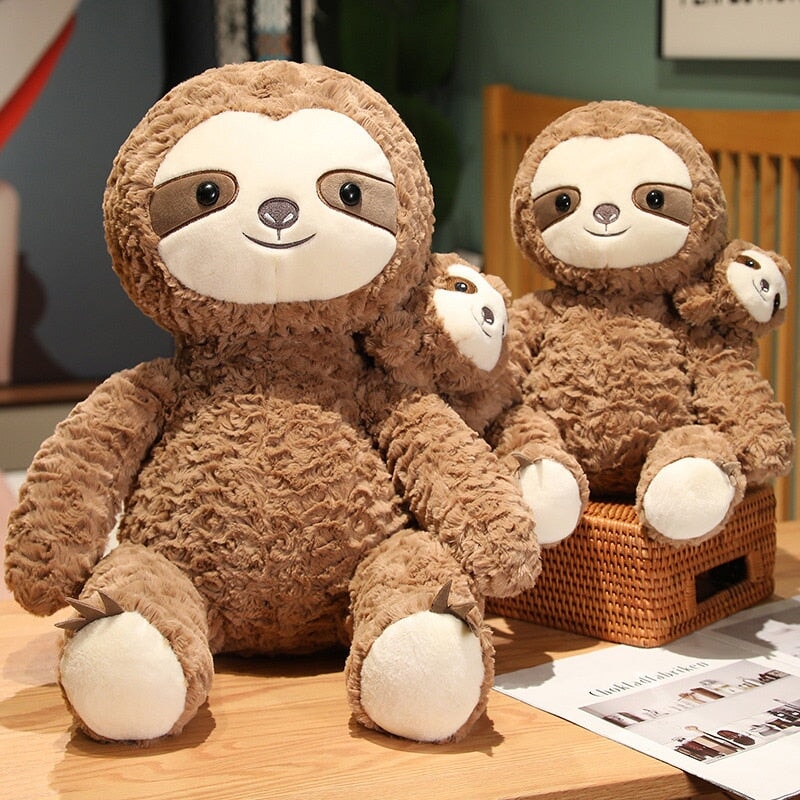 Cocoa and Boo the Fluffy Sloth Plushie - Kawaiies - Adorable - Cute - Plushies - Plush - Kawaii