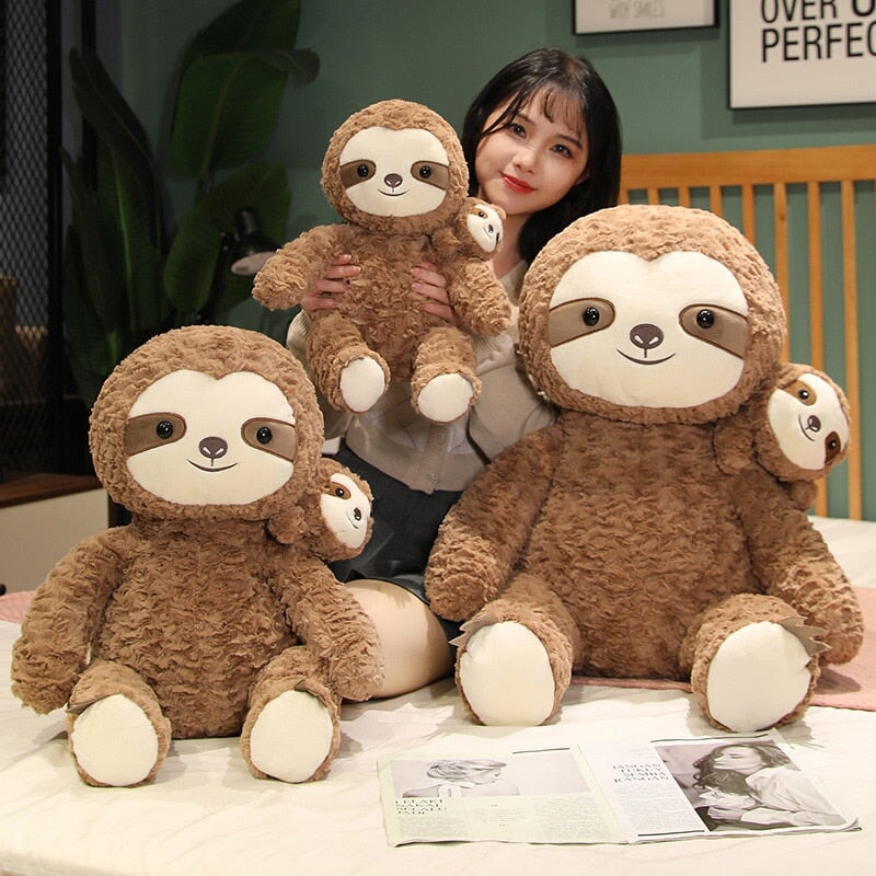 Cocoa and Boo the Fluffy Sloth Plushie - Kawaiies - Adorable - Cute - Plushies - Plush - Kawaii