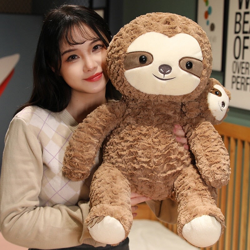 Cocoa and Boo the Fluffy Sloth Plushie - Kawaiies - Adorable - Cute - Plushies - Plush - Kawaii