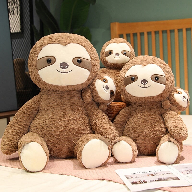 Cocoa and Boo the Fluffy Sloth Plushie - Kawaiies - Adorable - Cute - Plushies - Plush - Kawaii