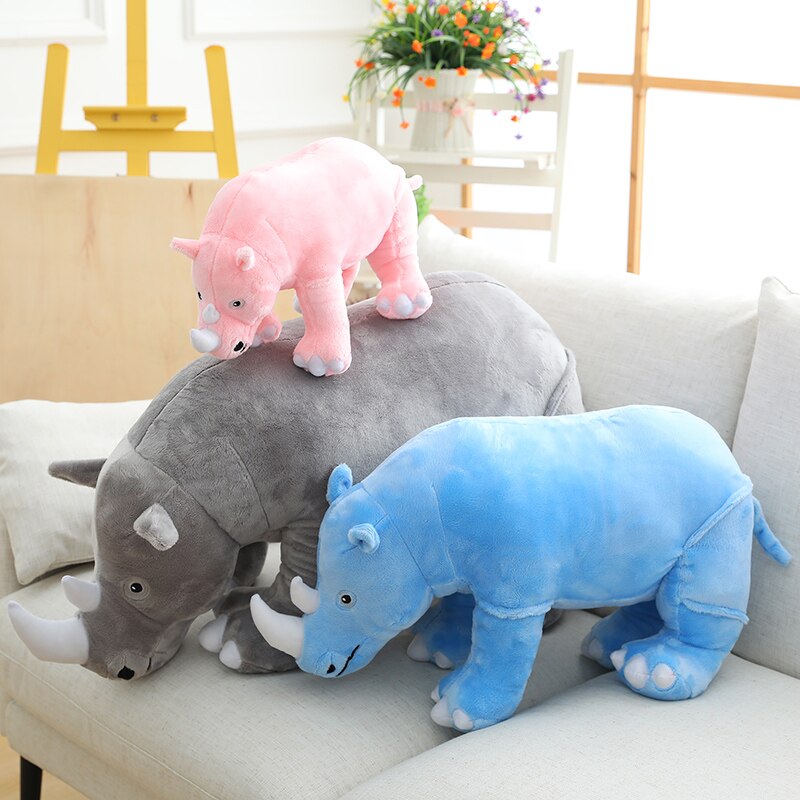 Colorful Cuddly Rhino Plushies - Kawaiies - Adorable - Cute - Plushies - Plush - Kawaii