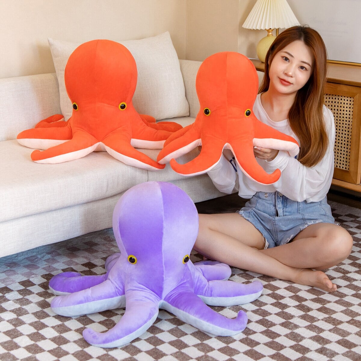 Colourful Octopus Duo Plushie - Kawaiies - Adorable - Cute - Plushies - Plush - Kawaii