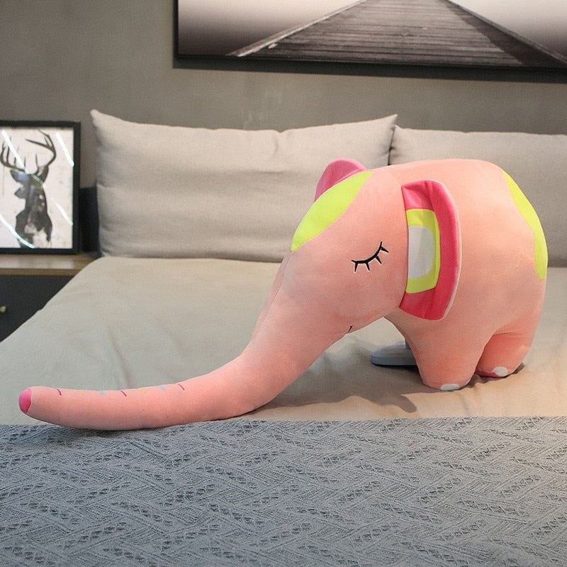 Colourful Sleeping Elephant Plushies - Limited Stock - Kawaiies - Adorable - Cute - Plushies - Plush - Kawaii