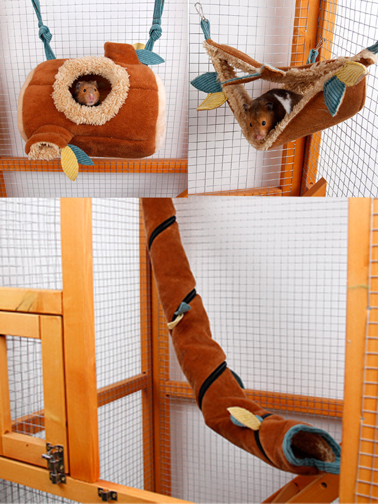 Comfortable Hanging Trunk Tubes Tree Hamster Jungle Set - Kawaiies - Adorable - Cute - Plushies - Plush - Kawaii