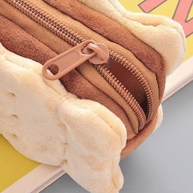 Cookie Biscuit Sandwich Plush Pencil Case - Kawaiies - Adorable - Cute - Plushies - Plush - Kawaii