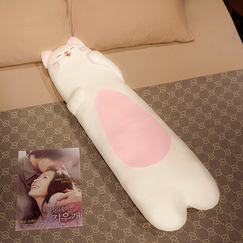 kawaiies-softtoys-plushies-kawaii-plush-Corduroy Long Snuggle Buddy Animal Squad | NEW Soft toy Pink Cat 39in / 100cm 