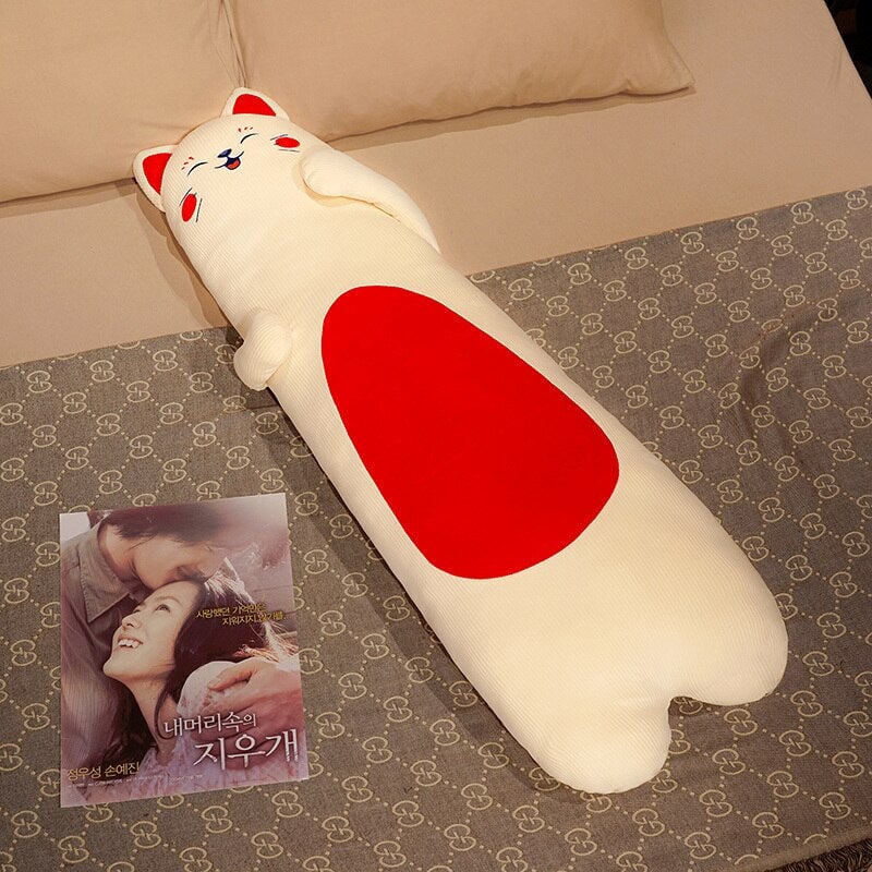 kawaiies-softtoys-plushies-kawaii-plush-Corduroy Long Snuggle Buddy Animal Squad | NEW Soft toy Red Cat 39in / 100cm 