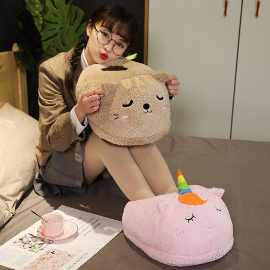 Cosy 2-in-1 Animal Plush Slipper - Kawaiies - Adorable - Cute - Plushies - Plush - Kawaii