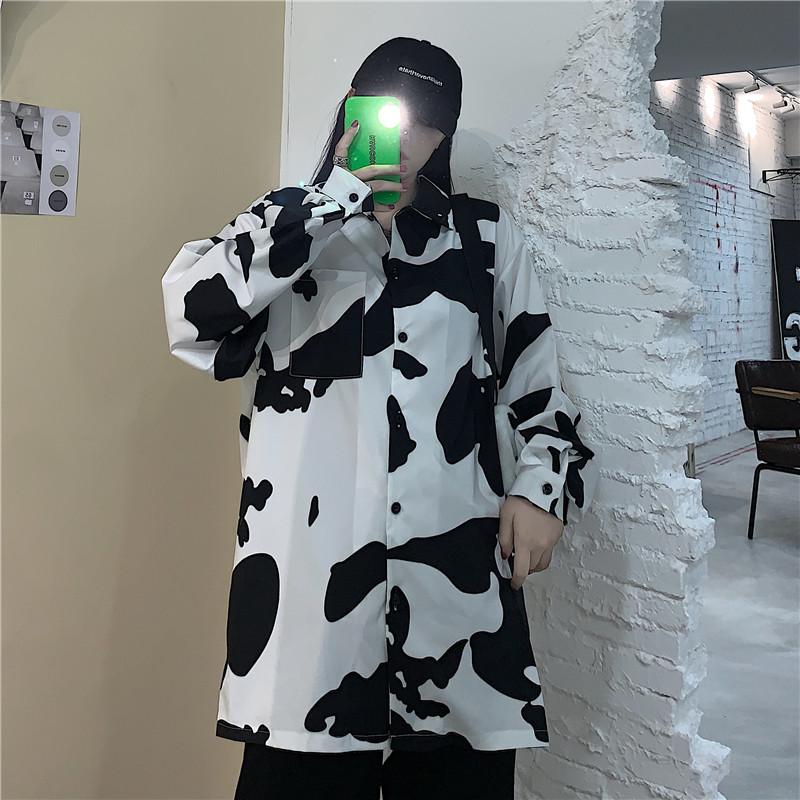Cow Print Oversized Blouse/Shirt - Kawaiies - Adorable - Cute - Plushies - Plush - Kawaii