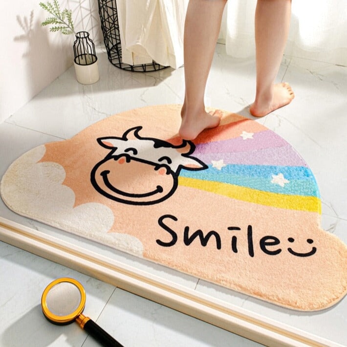 Creamy Cow Rainbow Non-Slip Bath Mat - Kawaiies - Adorable - Cute - Plushies - Plush - Kawaii