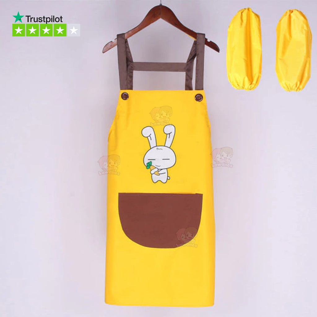 Cute Bunny My Carrot Apron with Short Sleeves - Kawaiies - Adorable - Cute - Plushies - Plush - Kawaii