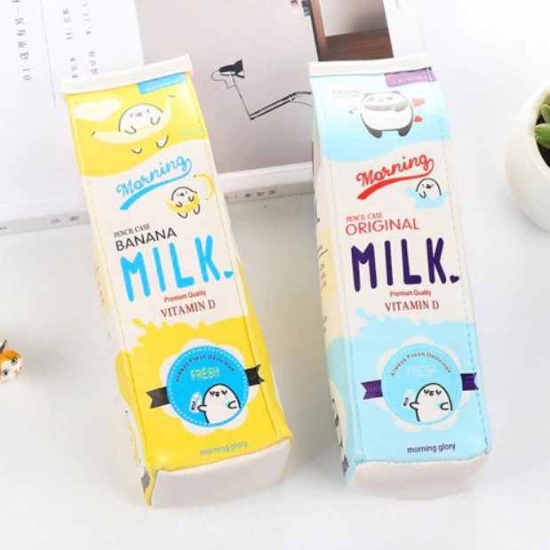 Cute Carton Milk Pencil Case - Kawaiies - Adorable - Cute - Plushies - Plush - Kawaii