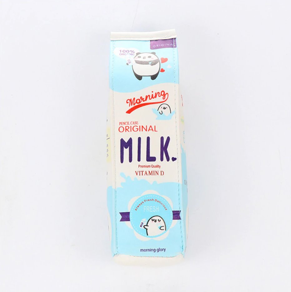 Cute Carton Milk Pencil Case - Kawaiies - Adorable - Cute - Plushies - Plush - Kawaii