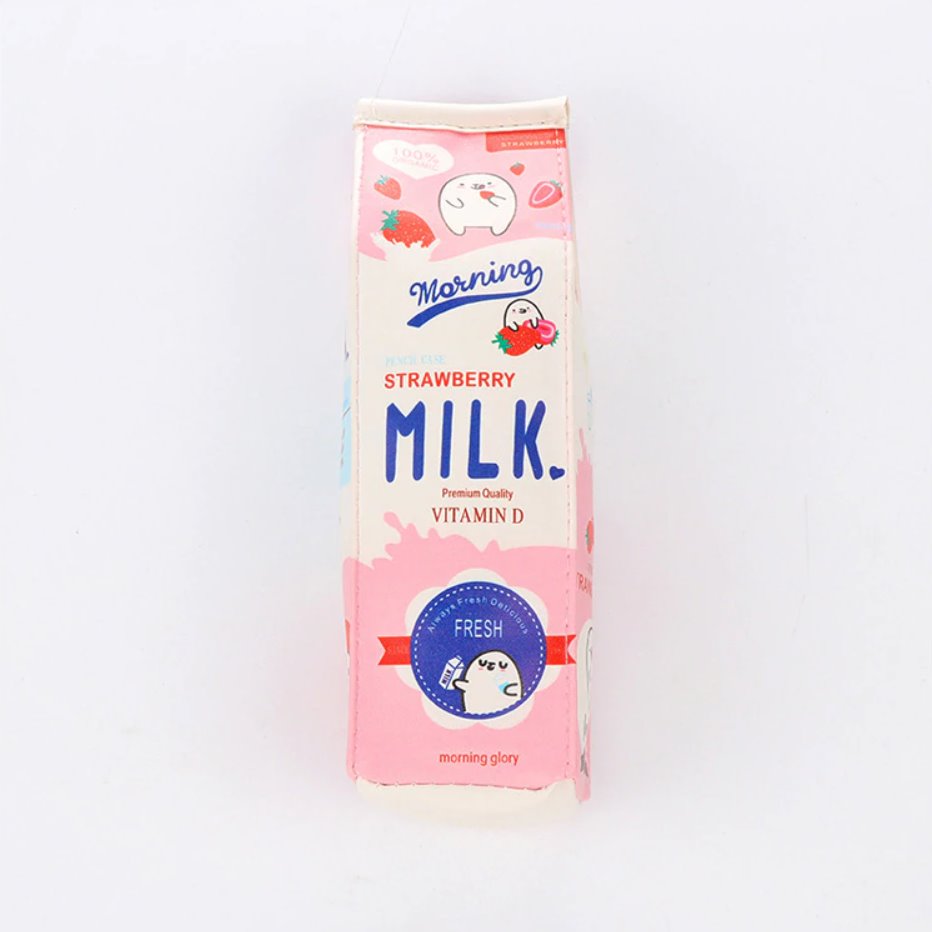 Cute Carton Milk Pencil Case - Kawaiies - Adorable - Cute - Plushies - Plush - Kawaii