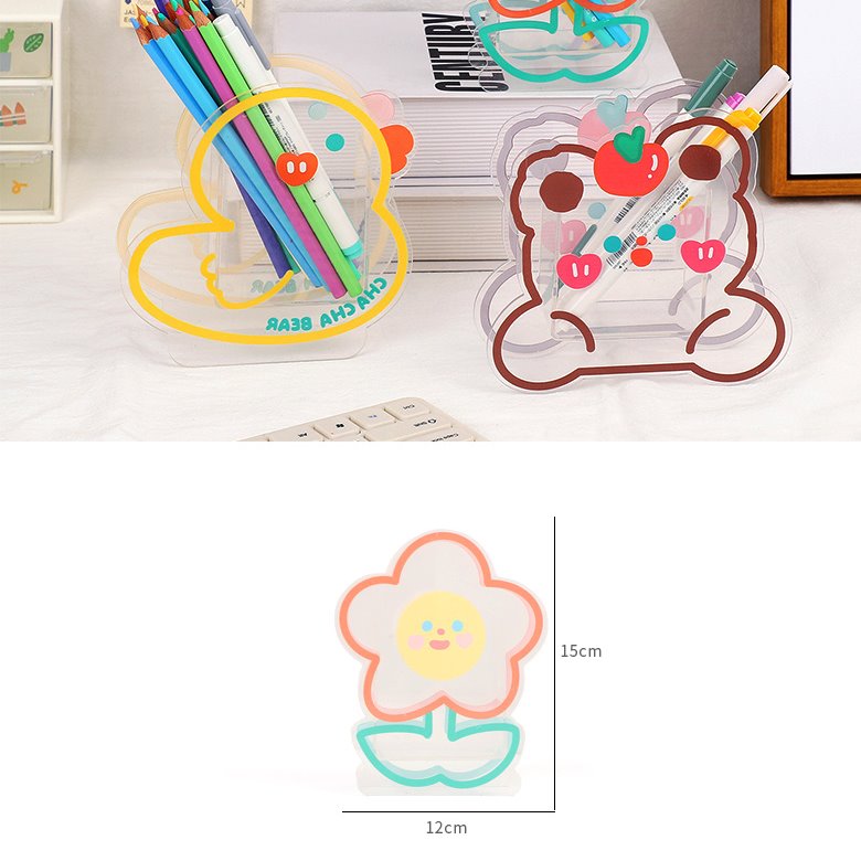 Cute Cartoon Acrylic Pen Holders - Kawaiies - Adorable - Cute - Plushies - Plush - Kawaii