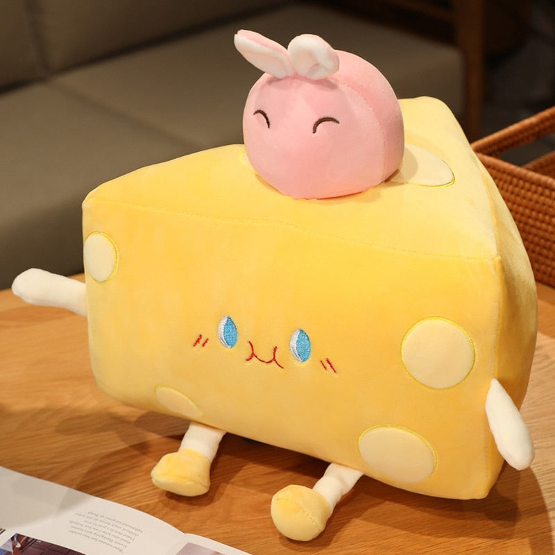 Cute Cheese Block Plushie - Kawaiies - Adorable - Cute - Plushies - Plush - Kawaii