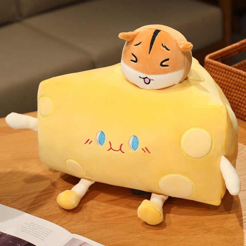 Cute Cheese Block Plushie - Kawaiies - Adorable - Cute - Plushies - Plush - Kawaii