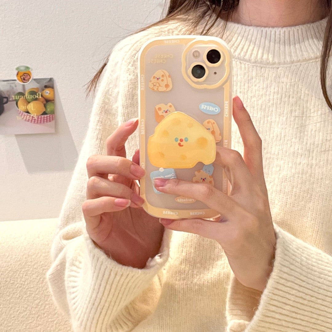sangre Amante Antídoto Cute Cheese iPhone Case With Holder – Kawaiies