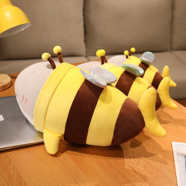 Cute Chonky Half Shark Half Bee Plushie - Kawaiies - Adorable - Cute - Plushies - Plush - Kawaii