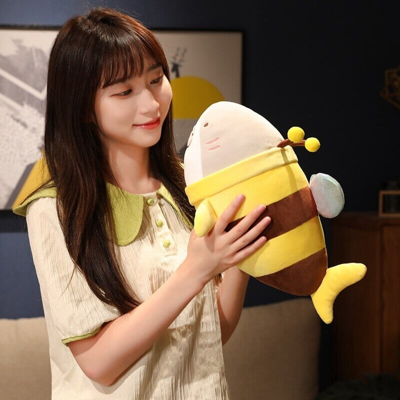 Cute Chonky Half Shark Half Bee Plushie - Kawaiies - Adorable - Cute - Plushies - Plush - Kawaii