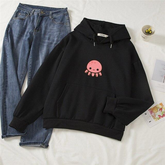 Cute Coral Octopus Part-Cotton Hoodie - Kawaiies - Adorable - Cute - Plushies - Plush - Kawaii