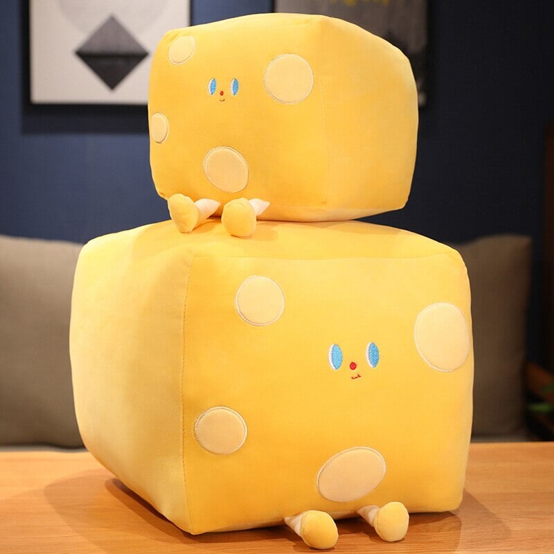 Cute Cube Cheese Block Plushie - Kawaiies - Adorable - Cute - Plushies - Plush - Kawaii