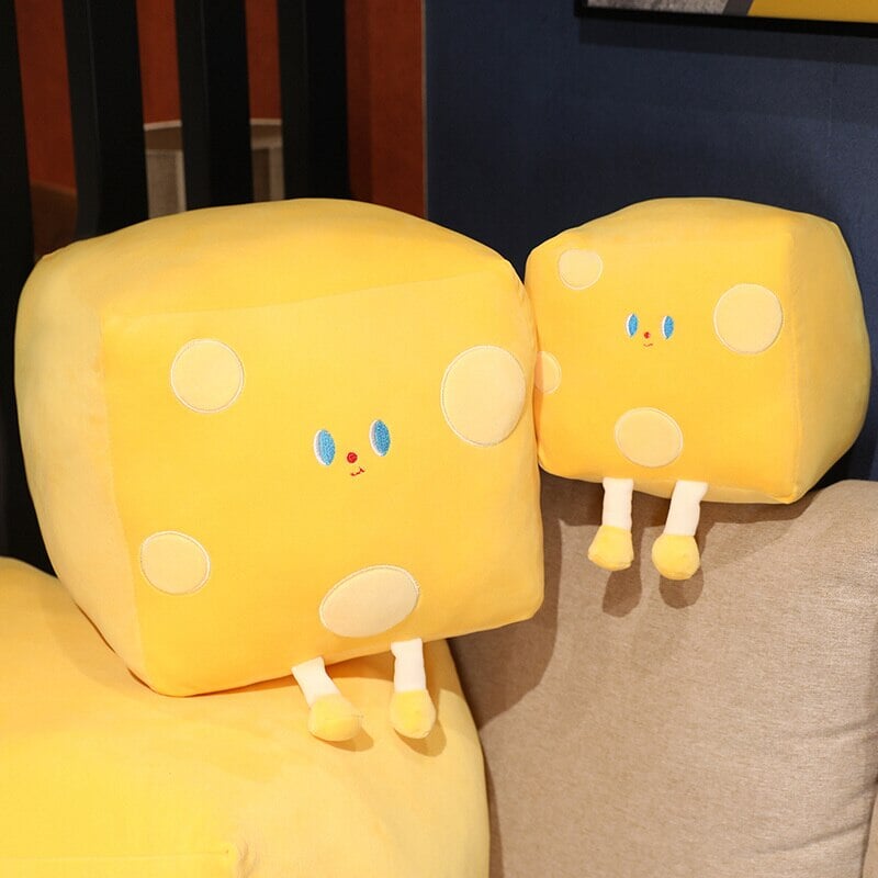Cute Cube Cheese Block Plushie - Kawaiies - Adorable - Cute - Plushies - Plush - Kawaii