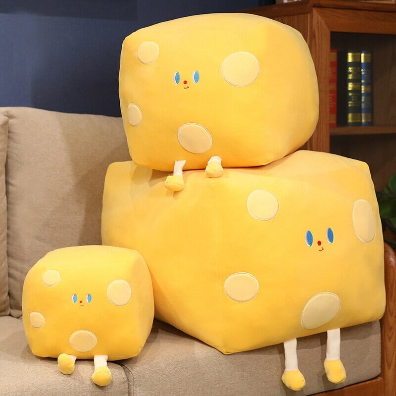 Cute Cube Cheese Block Plushie - Kawaiies - Adorable - Cute - Plushies - Plush - Kawaii