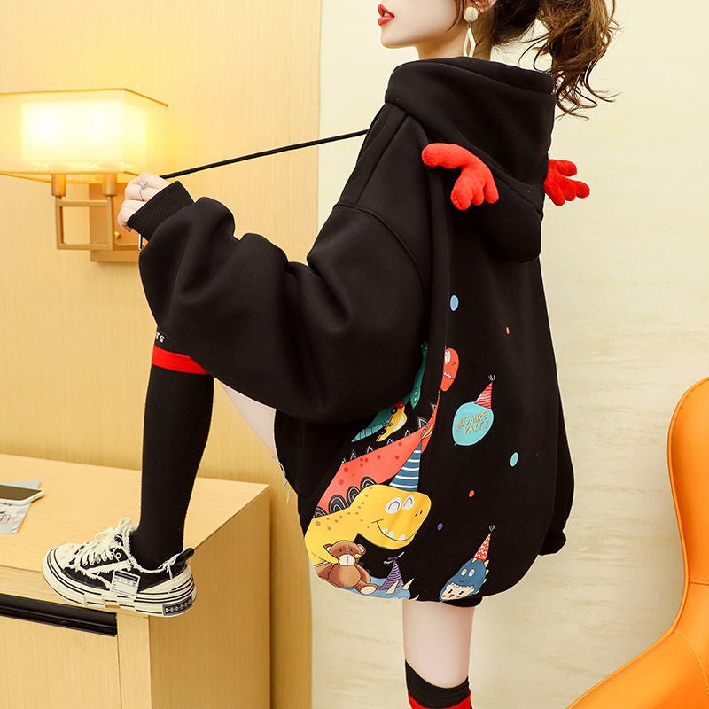 Cute Dinosaur Gang Part-Cotton Hoodie - Kawaiies - Adorable - Cute - Plushies - Plush - Kawaii