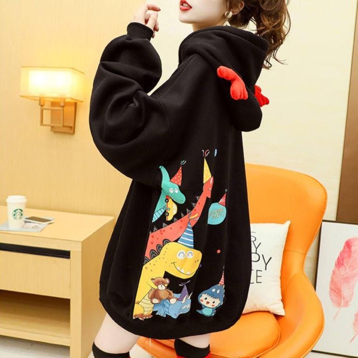 Cute Dinosaur Gang Part-Cotton Hoodie - Kawaiies - Adorable - Cute - Plushies - Plush - Kawaii