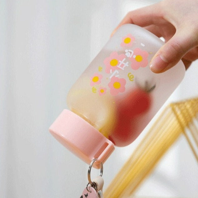 Cute Flowers Small Water Bottle - Kawaiies - Adorable - Cute - Plushies - Plush - Kawaii
