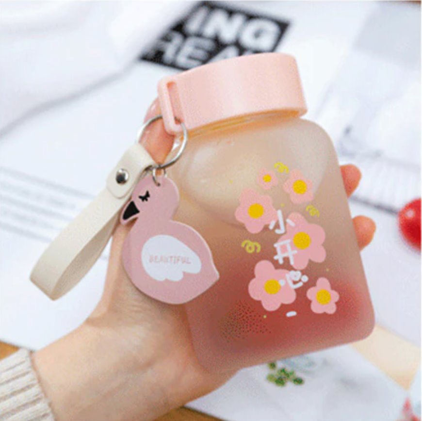 Cute Flowers Small Water Bottle - Kawaiies - Adorable - Cute - Plushies - Plush - Kawaii