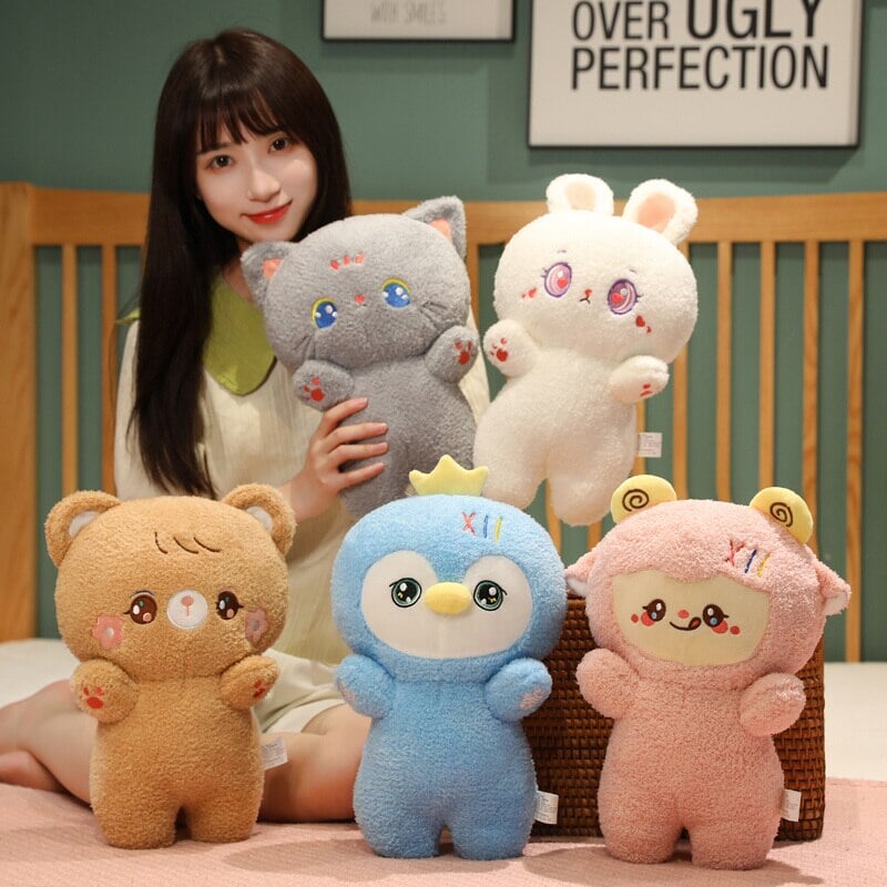 Cute Fluffy Animal Plushie Mascots - Kawaiies - Adorable - Cute - Plushies - Plush - Kawaii