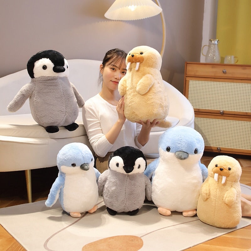 kawaiies-softtoys-plushies-kawaii-plush-Cute Fluffy Penguin Walrus Plushies Soft toy 