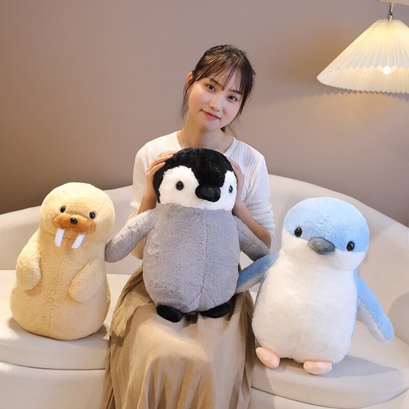 kawaiies-softtoys-plushies-kawaii-plush-Cute Fluffy Penguin Walrus Plushies Soft toy 