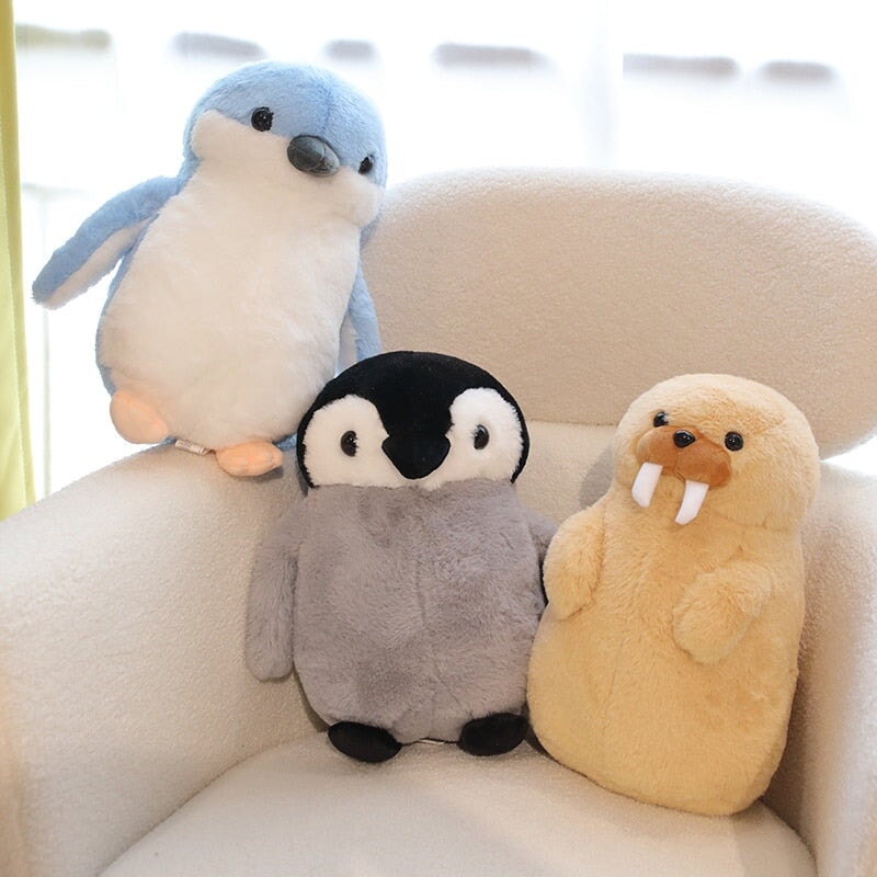 kawaiies-softtoys-plushies-kawaii-plush-Cute Fluffy Penguin Walrus Plushies Soft toy 