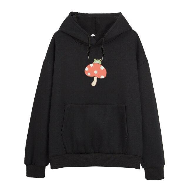 Cute Frog Mushroom Part Cotton Hoodie - Kawaiies - Adorable - Cute - Plushies - Plush - Kawaii