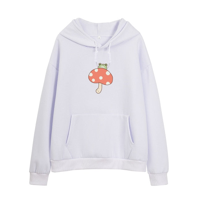 Cute Frog Mushroom Part Cotton Hoodie - Kawaiies - Adorable - Cute - Plushies - Plush - Kawaii