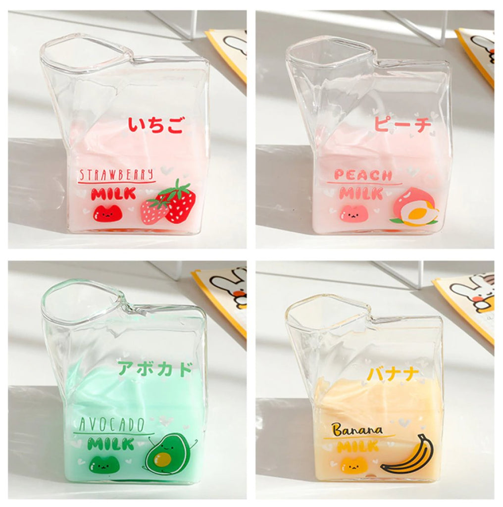 Cute Fruit Milk Carton Shape Cup - Kawaiies - Adorable - Cute - Plushies - Plush - Kawaii