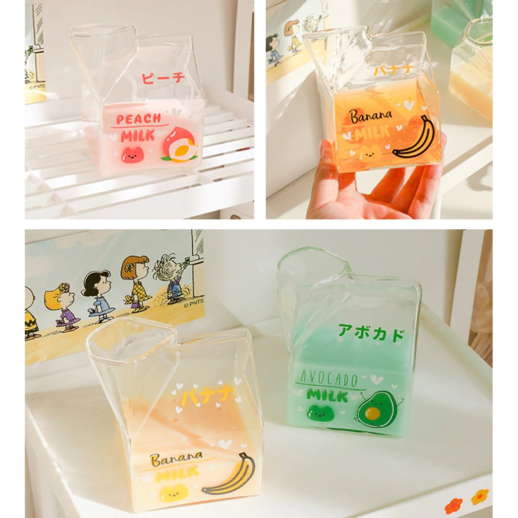 Cute Fruit Milk Carton Shape Cup - Kawaiies - Adorable - Cute - Plushies - Plush - Kawaii