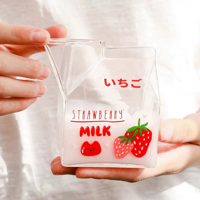 Cute Fruit Milk Carton Shape Cup