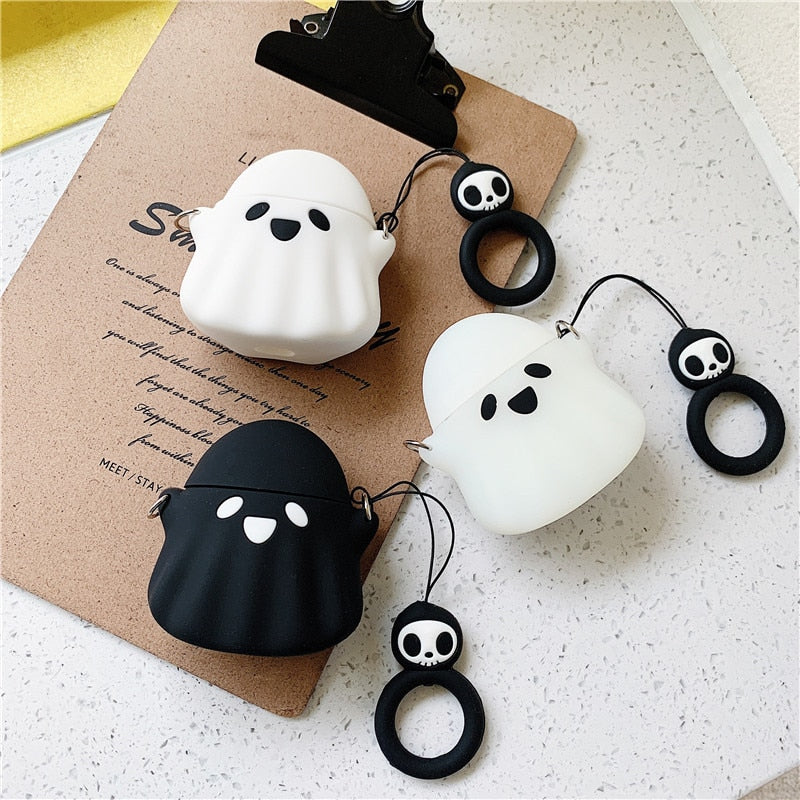 Cute Ghost Airpods Case (1&2) - Kawaiies - Adorable - Cute - Plushies - Plush - Kawaii