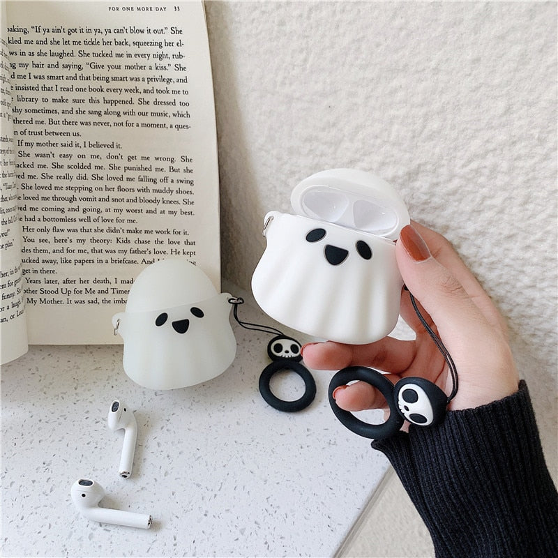 Cute Ghost Airpods Case (1&2) - Kawaiies - Adorable - Cute - Plushies - Plush - Kawaii