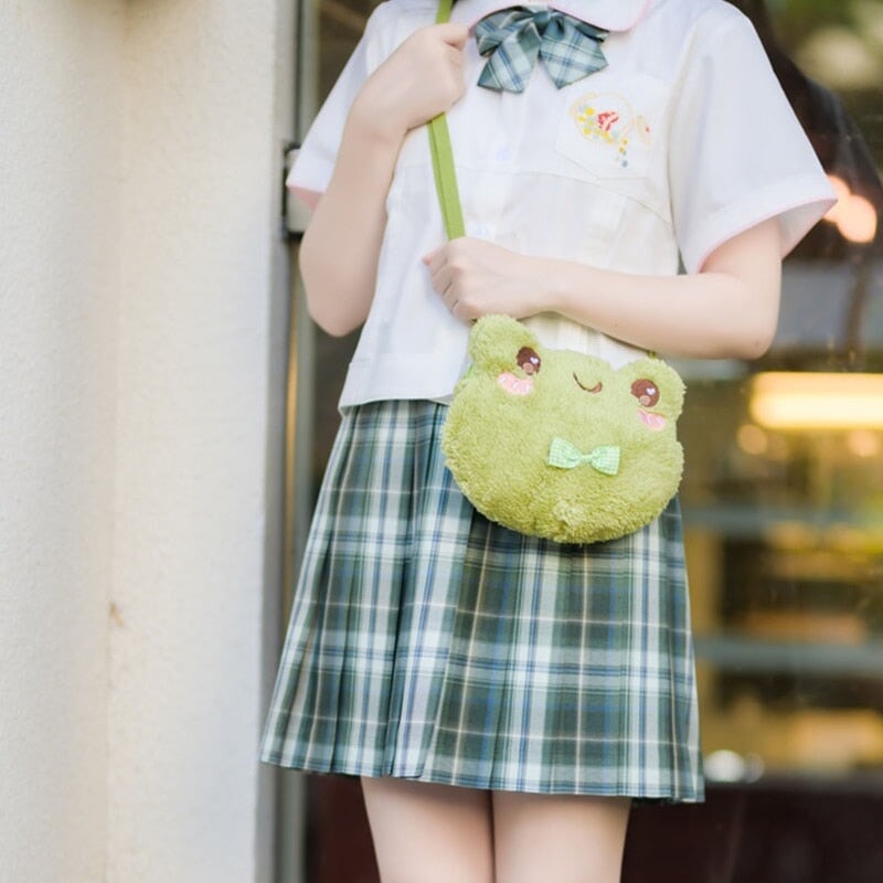 kawaiies-softtoys-plushies-kawaii-plush-Cute Green Frog Shoulder Bag Bags 