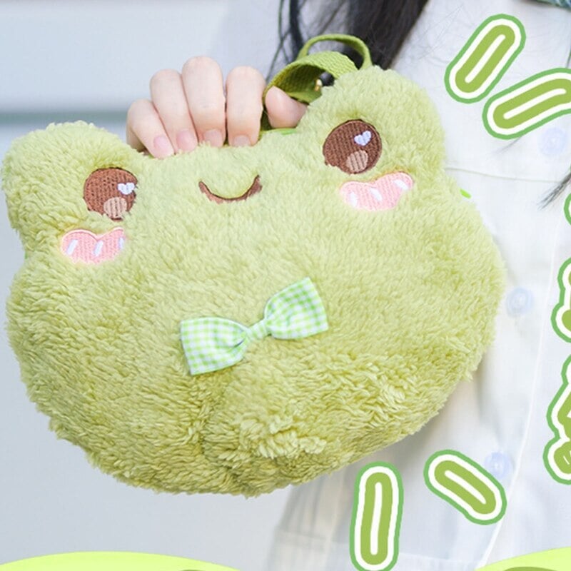 kawaiies-softtoys-plushies-kawaii-plush-Cute Green Frog Shoulder Bag Bags 