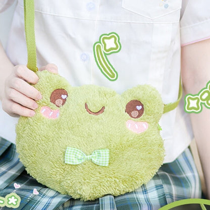 kawaiies-softtoys-plushies-kawaii-plush-Cute Green Frog Shoulder Bag Bags 
